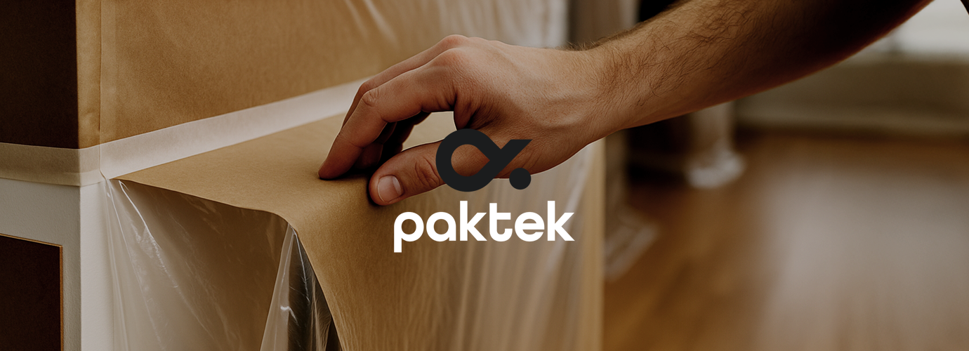 Paktek protective paper and construction materials including kraft paper, floor protection board, and slitter rewinder production machines.